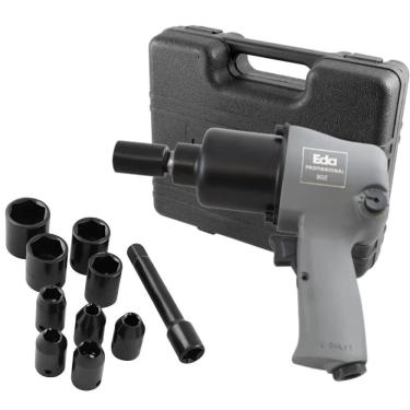 Imagem de Chave de Impacto Pneumática 1-2 com Kit de Soquetes E Maleta 9ge Eda Chave de Impacto Pneumática