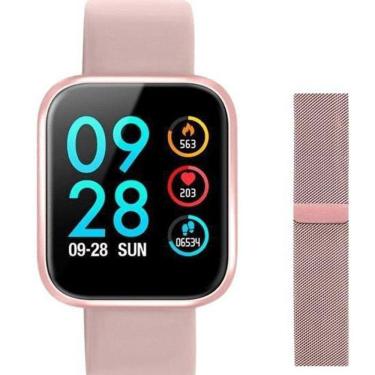Imagem de Smartwatch P80 Touch Monitor Pressão Android Ios - Rosa