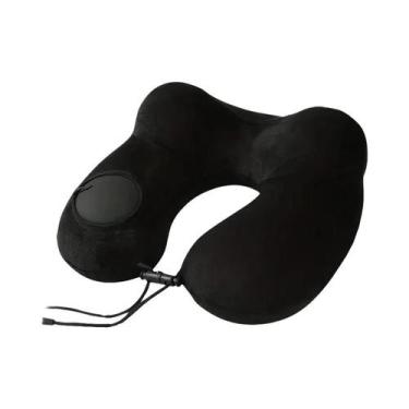Imagem de Almofada De Pescoço Inflável Portátil Em Formato De U, Dobrável, Com S