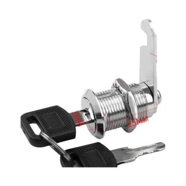 Imagem de Fechaduras Para Gavetas De Escritório Com 2 Chaves, Fechadura De Came 