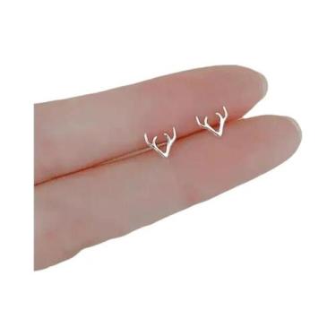 Imagem de Brincos De Coração Mini Fofos Para Mulheres, Em Cobre, Para Piercing D