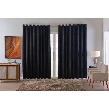 Imagem de Cortina Sala Quarto Decoraçao Jacquard Tecido Luxo 2,00X1,30 - Bf Conf