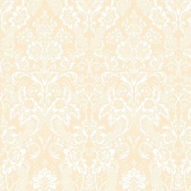 Imagem de Papel De Parede Laranja Claro E Branco Adesivo Sala Quarto