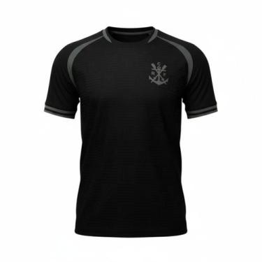 Imagem de Camisa Flamengo Raglan Scored - Masculino, P, Preto
