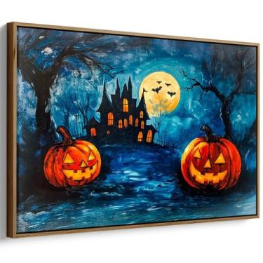 Imagem de Quadro decorativo Halloween - Art Canvas, 120 x 80 cm, Tabaco