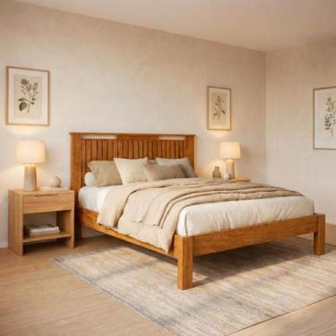 Imagem de Cama Casal Ripada 1,48m x 2,01m - Estrutura em MDF de Alta Densidade R