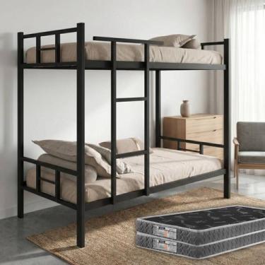 Imagem de Beliche Solteiro Aço Super Reforçado Estilo Industrial Moderno Incluso