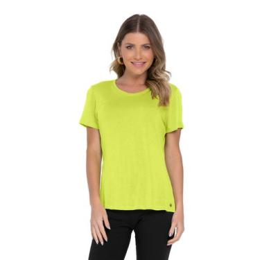 Imagem de Blusa Feminina Básica Visco Tricot Rovitex Verde, GG, Verde