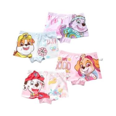 Imagem de Conjunto De 4 Calcinhas De Algodão Para Meninas Com Estampa Paw Patrol