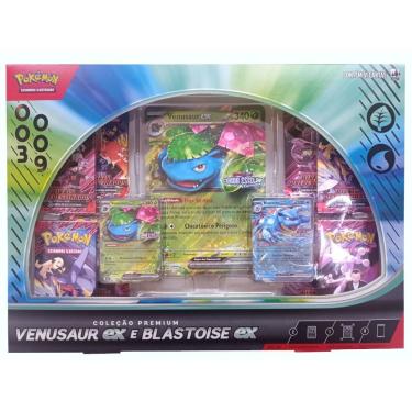 Imagem de Box De Cartas Pokémon - Venusaur Ex E Blastoise Ex - Coleção Premium - Copag