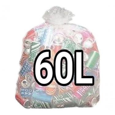 Imagem de Saco para Lixo Sacos de Lixo 60 Litros Transparente Reforçado 100 Unidades Capacidade 6...
