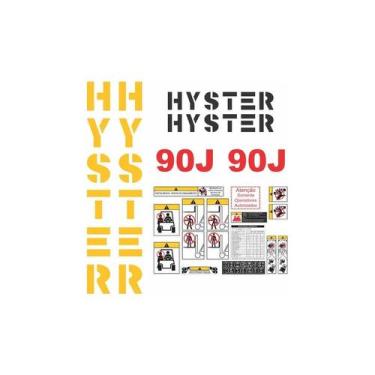 Imagem de Kit de Adesivos e Etiquetas Compatível Hyster 90J - SPTS