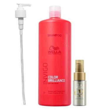 Imagem de Kit Wella Professionals Invigo Color Brilliance Shampoo 1 Litro + Oil 