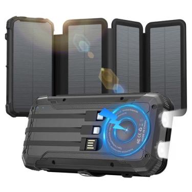 Imagem de Power Bank Saraupup 20000mAh Carregador Solar Sem Fio