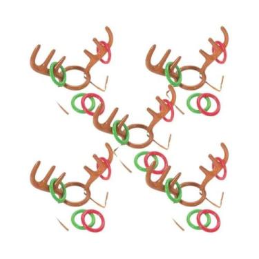 Imagem de Jogo De Natal Inflável Para Crianças: Chapéu De Rena Com Chifres E Arr
