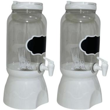 Imagem de Kit 02 Suqueira Torneira Base Lousa Branca Agua Suco 3600ml - BANDEIRA