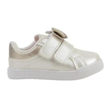 Imagem de Tênis Infantil Menina Klin Baby Sky Off White/Dourado 358008 Tamanho:1