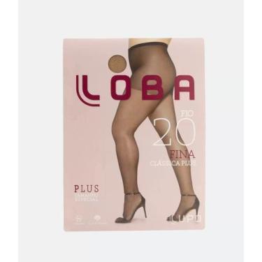 Imagem de Meia Calça Loba Fio 20 Plus XG - Preta, Preto, XG
