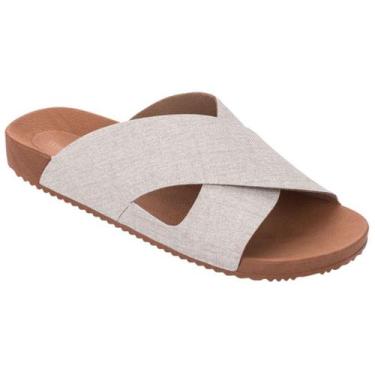 Imagem de Papete  terra e água canoa chinelo sandalia slide, Linho, 36