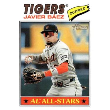 Imagem de Cartão Topps Heritage 2026 Javier Baez Tigers 107 - Marca Própria