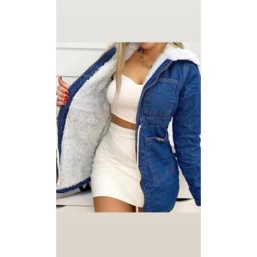 Imagem de Jaqueta jeans alongada forrada - Amora, P