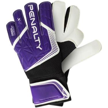 Imagem de Luva de Goleiro Delta Training X para Treinos Roxo e Preto Penalty