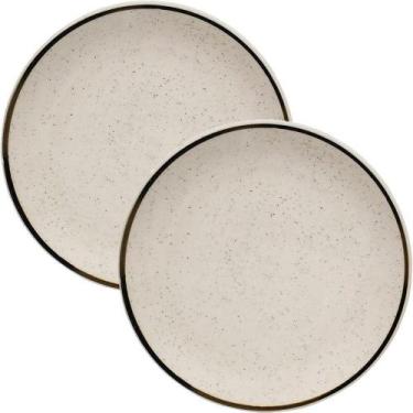 Imagem de Kit Pratos Sobremesa Unni Brisa 12 Peças Porcelana Resistente Lava-lou