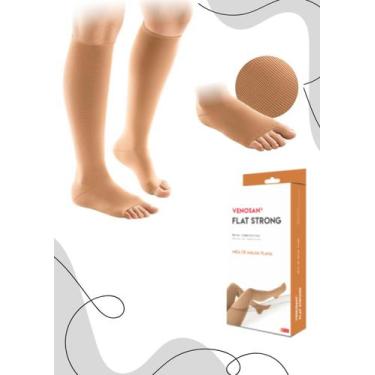Imagem de Meia compress 3/4 ad panturrilha 30-40 venosan flat strong pé aberto -