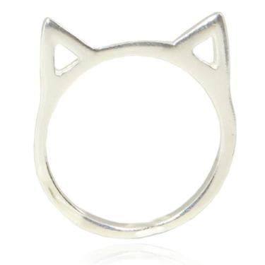 Imagem de Anel Feminino Prata Pura Legitima  Pet Gato Gatinho - Lojas La+Ny, 19,