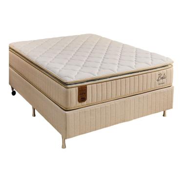 Imagem de Cama Box Casal (Box + Colchão) 138x188x65 Bali Prorelax Molas Ensacadas Pillow Top Turn Free