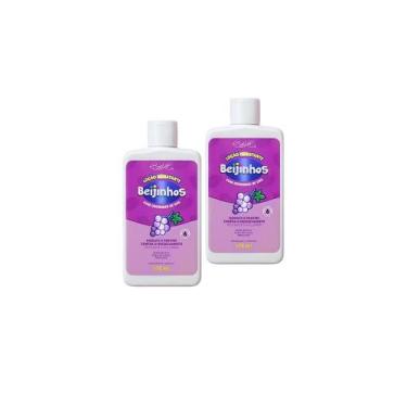 Imagem de Kit 2 Loções Hidratante Corporal Uva Linha Beijinhos 475ml Tipo: Uva -