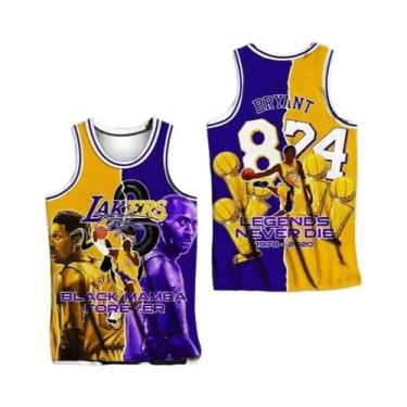 Imagem de LeBron James Lakers Número 23 Camisetas Casuais Estampadas Em 3D Estil