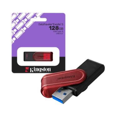 Imagem de Pen Drive 128gb Usb 3.2 DataTraveler Exodia S Verm 70mbs Le KC-U3C128-