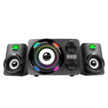 Imagem de Subwoofer Gamer K-mex, 9.9W RMS, 2.1, Estéreo, LED Multicolor - Ss-9800