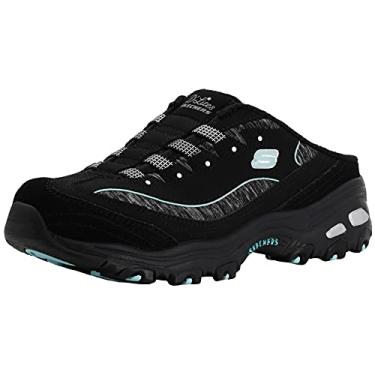 Imagem de Skechers Women's D'Lites Slip-On Mule Sneaker Black/Aqua 8 Wide