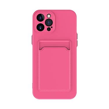Imagem de Porta-cartão porta-cartões carteira para iphone 13 12 11 pro max mini xs xr x se 6s 7 8 plus silicone macio capa de doces à prova de choque, vermelho ameixa, para iphone aa