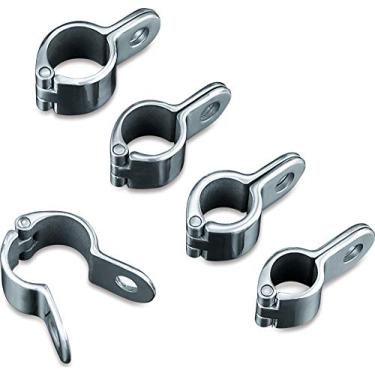 Imagem de Kuryakyn Acessório de motocicleta 1001: Grampos rápidos Magnum para proteção de motor ou tubulação de 3,8 cm, cromado, 1 par