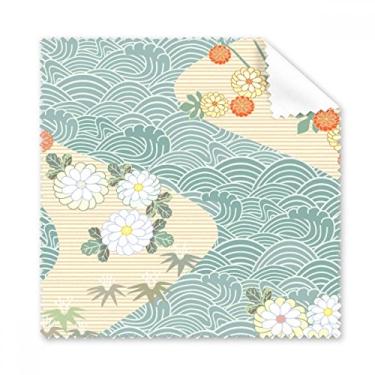 Imagem de Pano de limpeza de folhas de flores, padrão de ondas, 5 peças