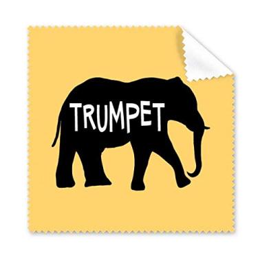Imagem de Elefante Growl Roar Trompete Pano de Limpeza de Tela de Telefone Limpador de Óculos 5 peças