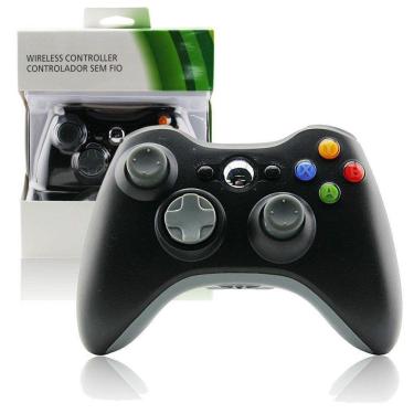 Imagem de Controle Sem Fio Para Xbox 360 Joystick Wireless Preto