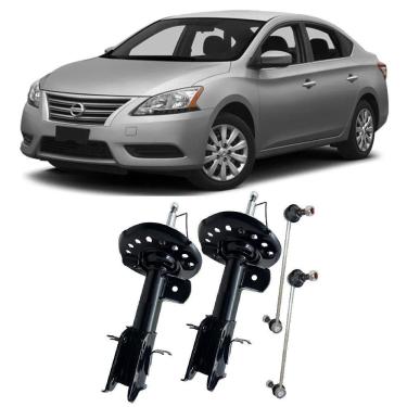 Imagem de Amortecedor + Bieleta Nissan Sentra Dianteira 2014 Até 2020 O Par