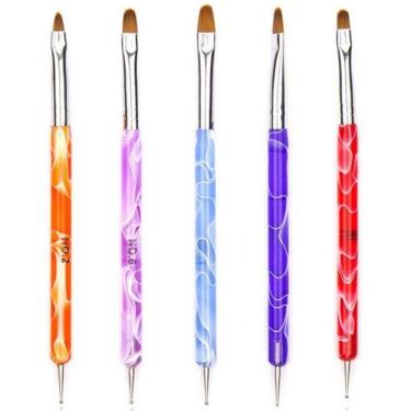 Imagem de Kit Com 5 Pincéis Boleadores Unha Gel Profissional Acrigel