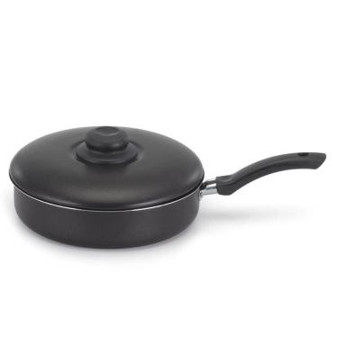 Imagem de Frigideira Alumínio Antiaderente Preta Com Tampa Numero 20
