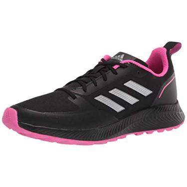 Imagem de adidas Runfalcon 2.0 Trail Tênis de corrida feminino, Núcleo preto - prata, rosa, 5
