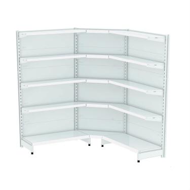 Imagem de Gondola Parede 196 Amapa Flex 60 Kit 2m 1 Canto Branco SPEti