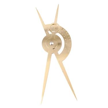 Imagem de Newmind Régua de sobrancelha de aço inoxidável, régua de sobrancelha de escala precisa, ferramenta de medição de sobrancelha de microblading permanente, ferramentas de medição de maquiagem - dourado