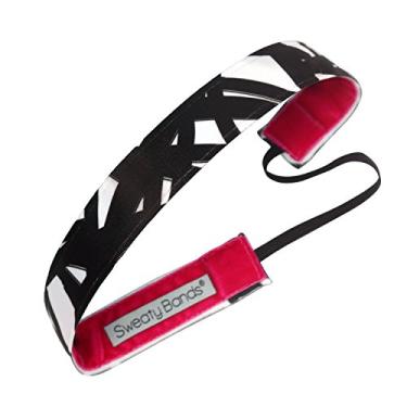Imagem de Sweaty Bands Faixa de cabelo feminina para meninas – Faixa de cabelo para treino com forro de veludo antiderrapante – Turbulência 2,5 cm