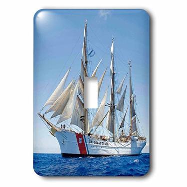Imagem de 3dRose lsp_205037_1 Impressão de interruptor único de barco guarda costeira
