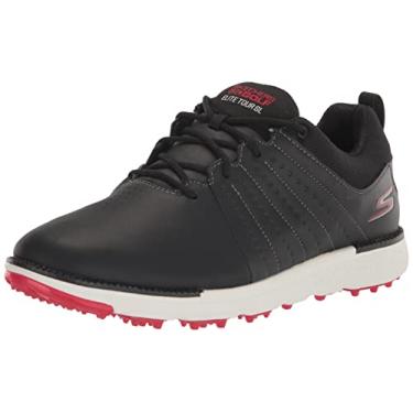 Imagem de Skechers Sapato de golfe masculino Go Elite Tour Sl à prova d'água, Preto/vermelho, 9.5 Wide