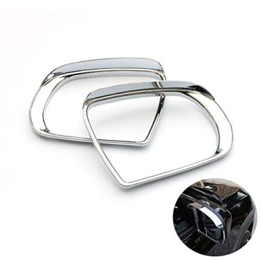 Imagem de Xodouhi Espelho retrovisor lateral de vidro protetor de chuva, protetor de sol, acabamento de sobrancelha para Jeep Compass 2017 2018 2019 2020 2021 ABS cromado